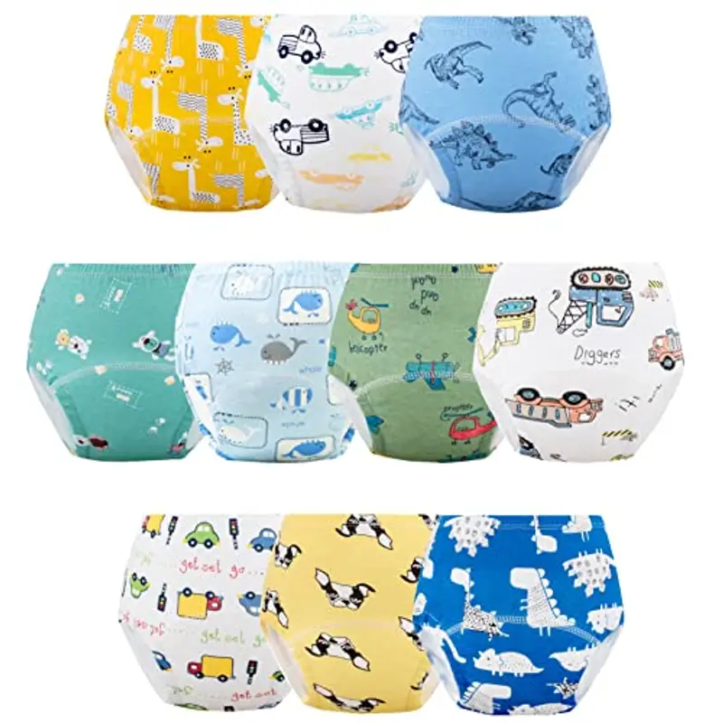 JackLoveBriefs Mutandine Apprendimento Bambini Intima per Bambini Cotone 2-3 Anni Multicolore?Dimensione