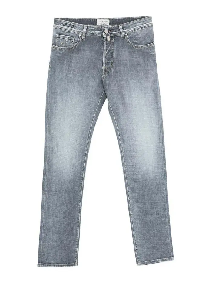 Jacob Cohen Jeans cinque tasche con bottoni grigio chiaro Blu