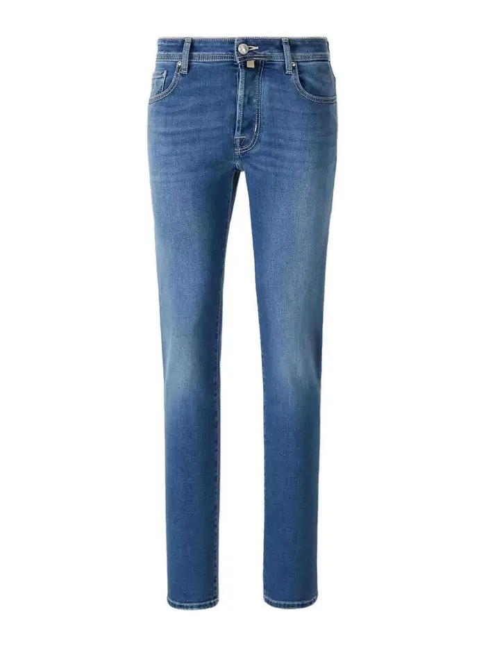 Jacob Cohen Jeans Con Applicazione Logo Blu