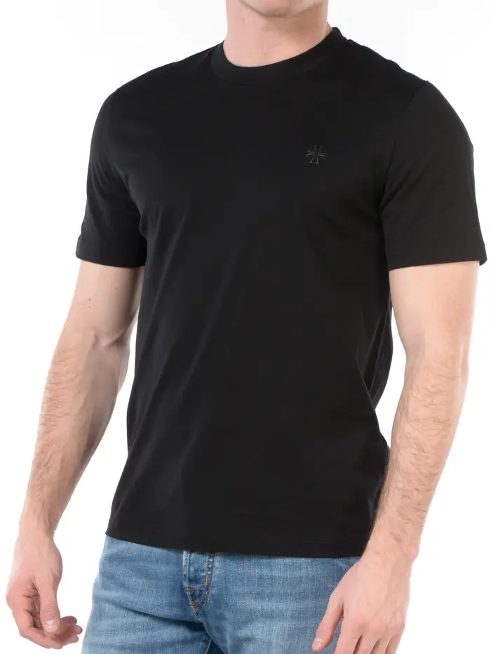 JACOB COHEN t Shirt da uomo a girocollo con logo NERO