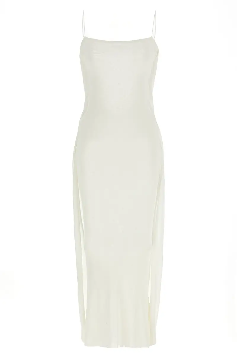 JACQUEMUS Abito La Robe Maille Plumetis Bianco
