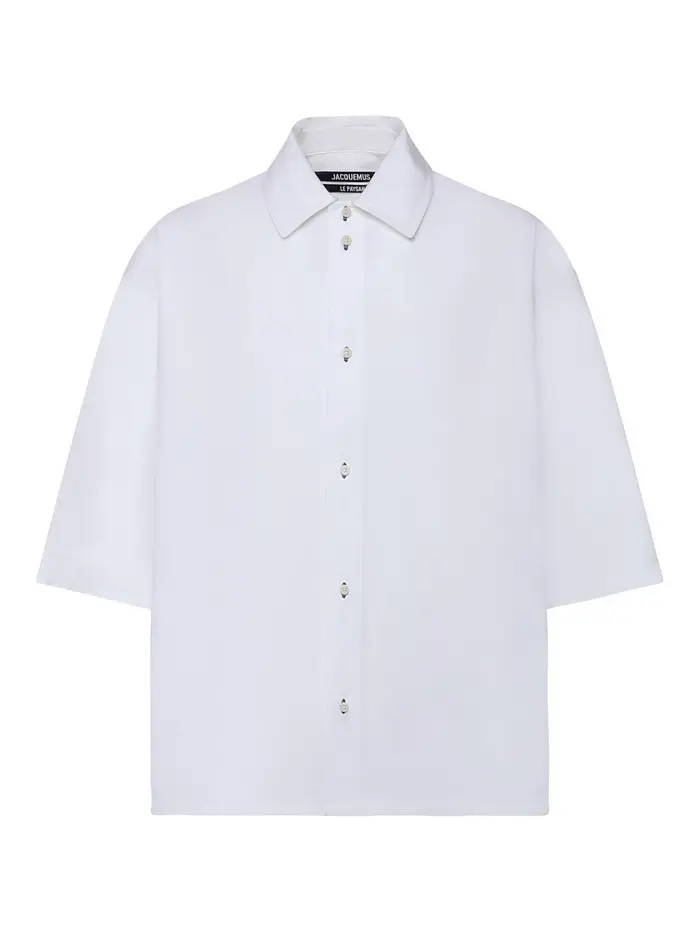 Jacquemus Camicia a triangolo La Chemise Bianco