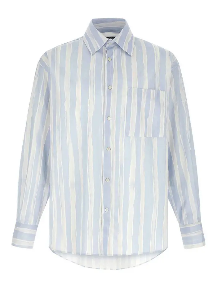 Jacquemus Camicia La Chemise Camargue Azzurro