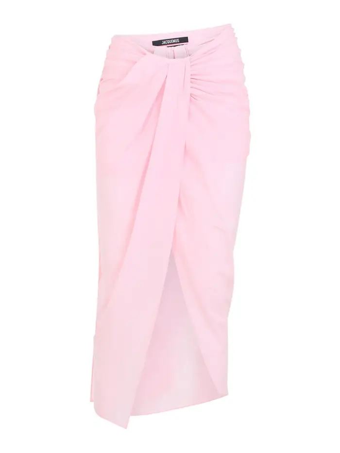 Jacquemus La gonna midi pareo Rosa Chiaro
