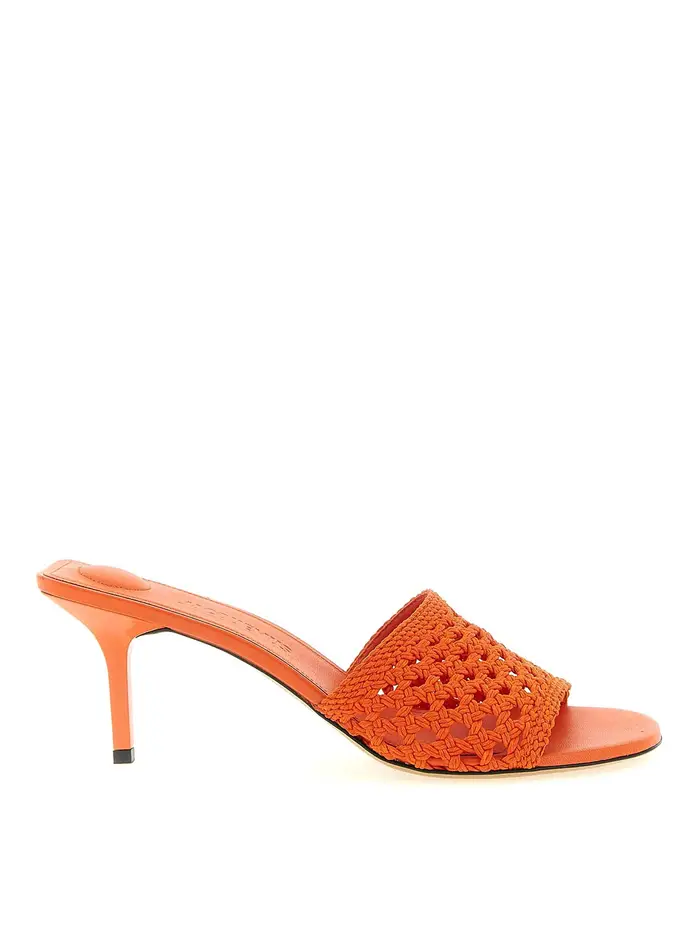 Jacquemus Sandali Cubisto di Les Mules Arancione
