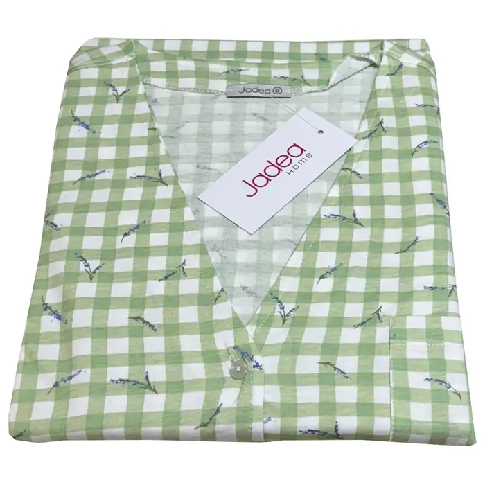 Jadea Pigiama aperto in cotone salvia 3228 donna lavanda