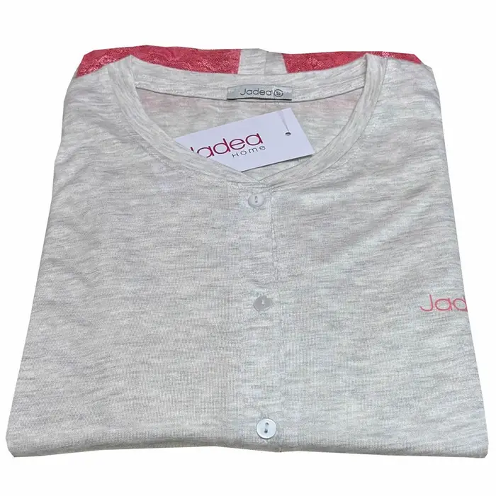 Jadea Pigiama serafino manica e pantalone corto 3215 donna denim melange