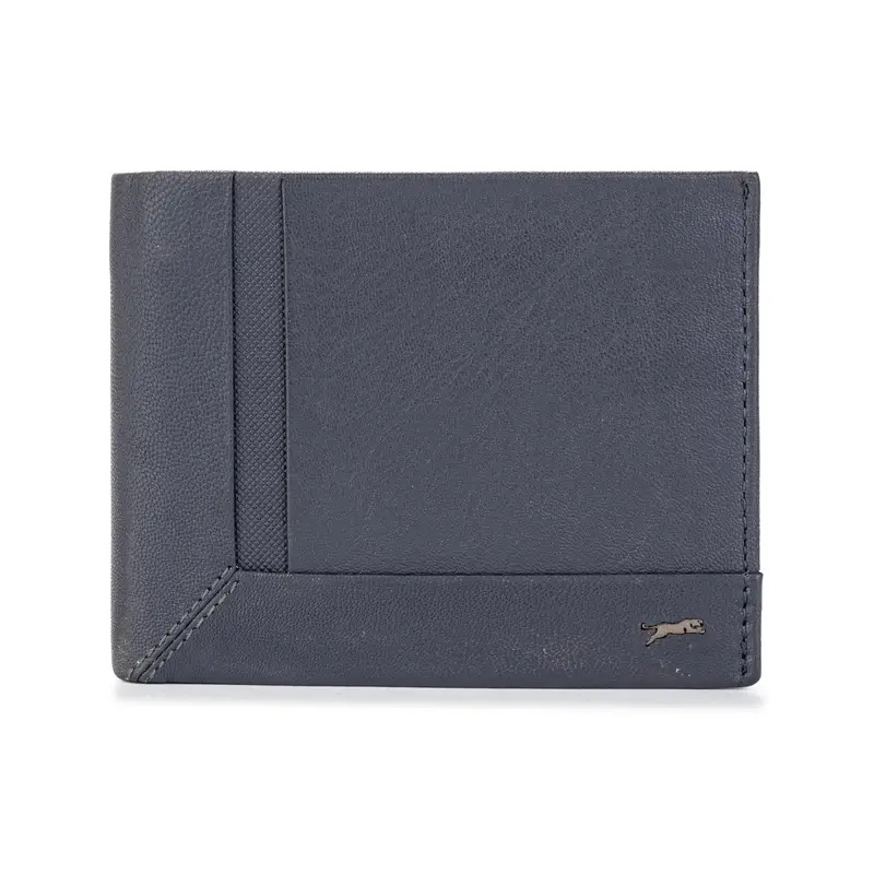 JAGUAR Portafoglio blu da uomo con logo e cuciture