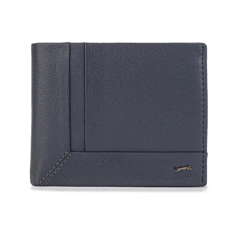 JAGUAR Portafoglio blu da uomo con logo e cuciture