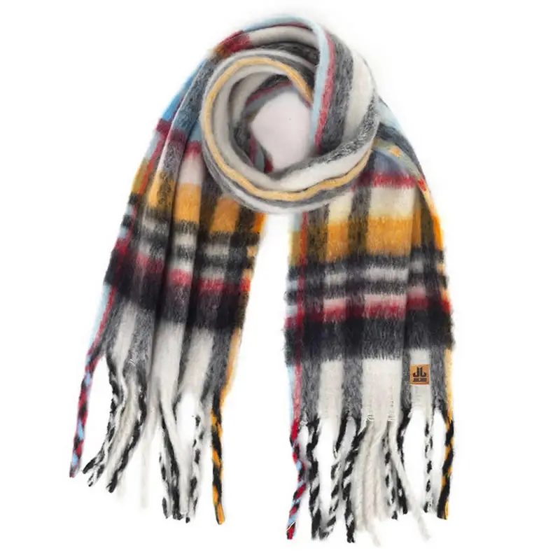 Jail Jam Sciarpa scozzese ja4460 38*200cm unisex bianco