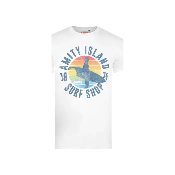 T-shirts a maniche lunghe Jaws Amity Surf Shop Bianco