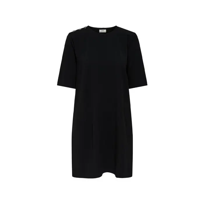 JDY Abito corto Life Button Nero