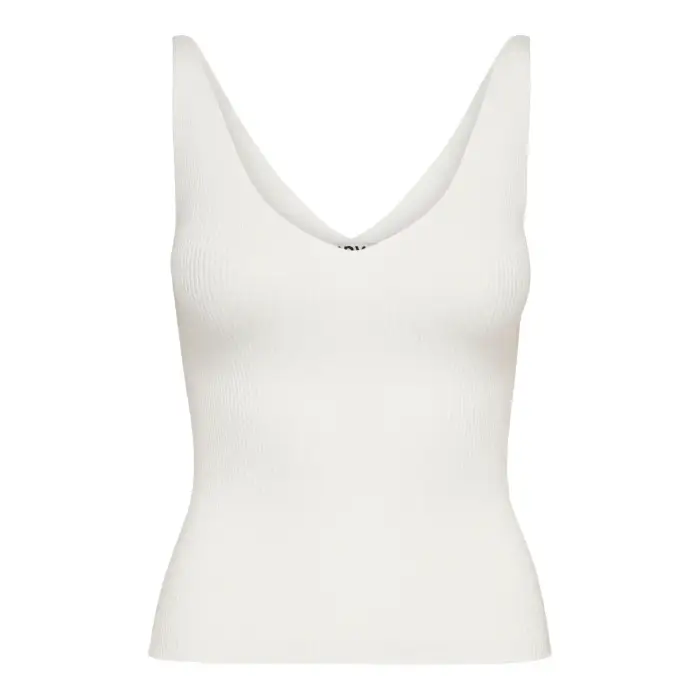 JDY Canottiera da donna in maglia Nanna Blanc