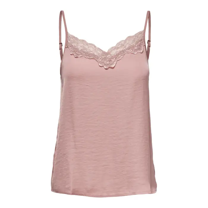 JDY Canottiera da donna in pizzo intrecciato Appa Rose