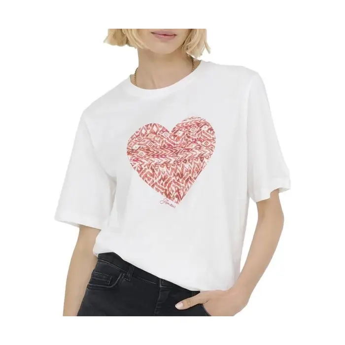 JDY T-shirt Print Beige