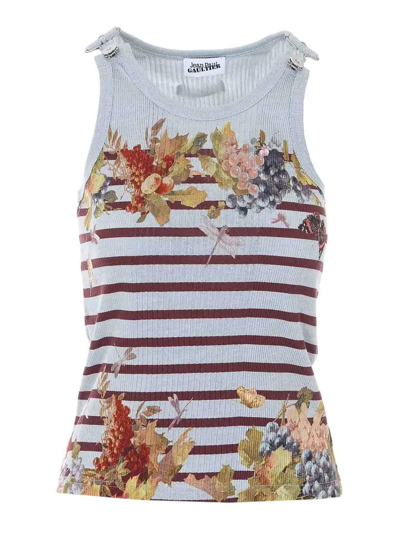 Jean Paul Gaultier Canotta azzurra Grigio