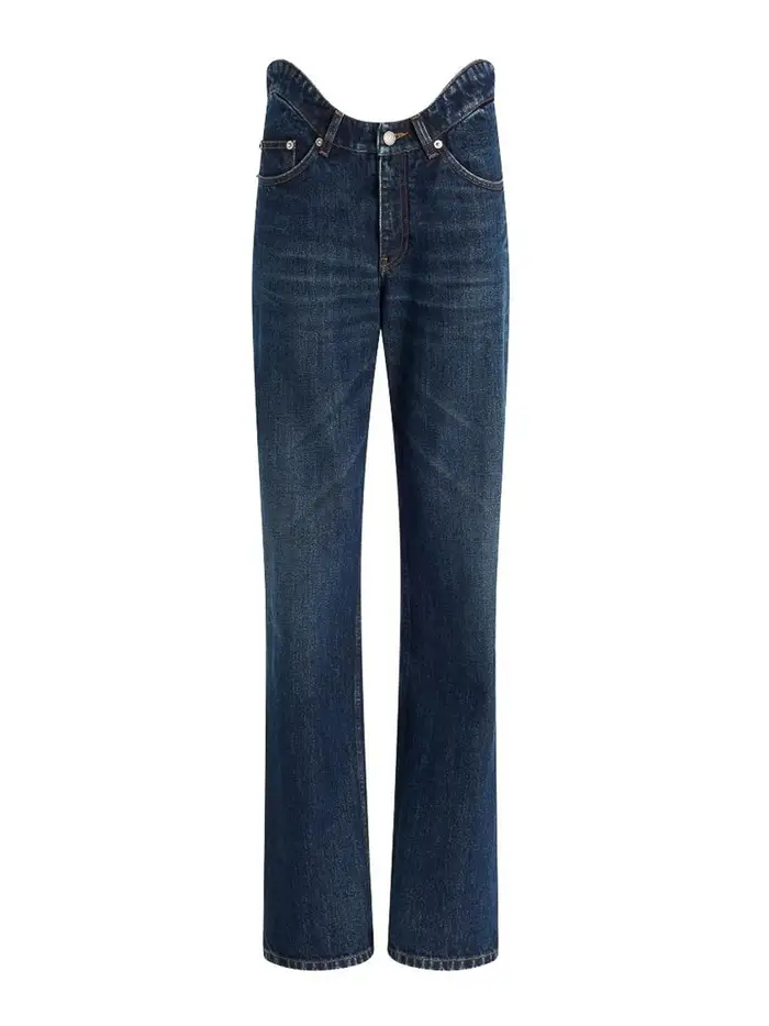 Jean Paul Gaultier Jeans a gamba dritta Blu
