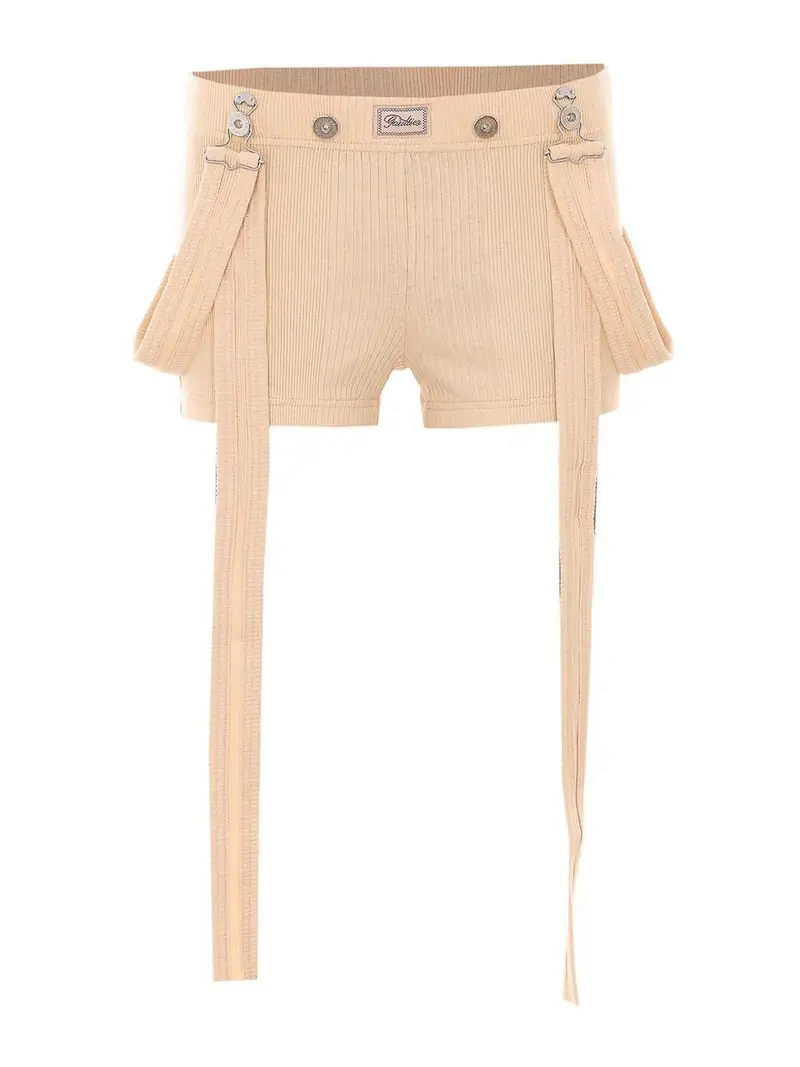 Jean Paul Gaultier Pantaloncini a costine color carne Beige