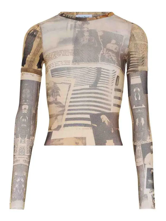Jean Paul Gaultier T-shirt con stampa ufficiale Multicolore