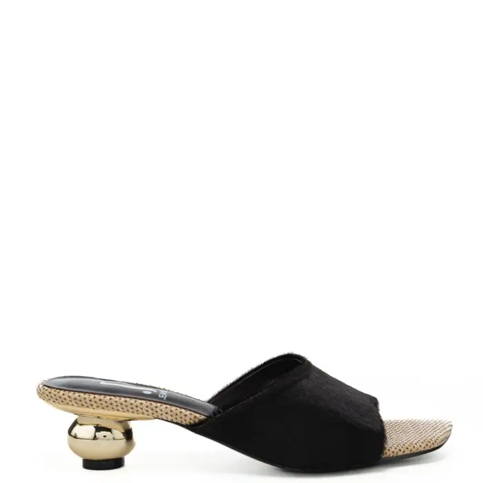 scarpe da donna con tacco scultoreo testa di moro