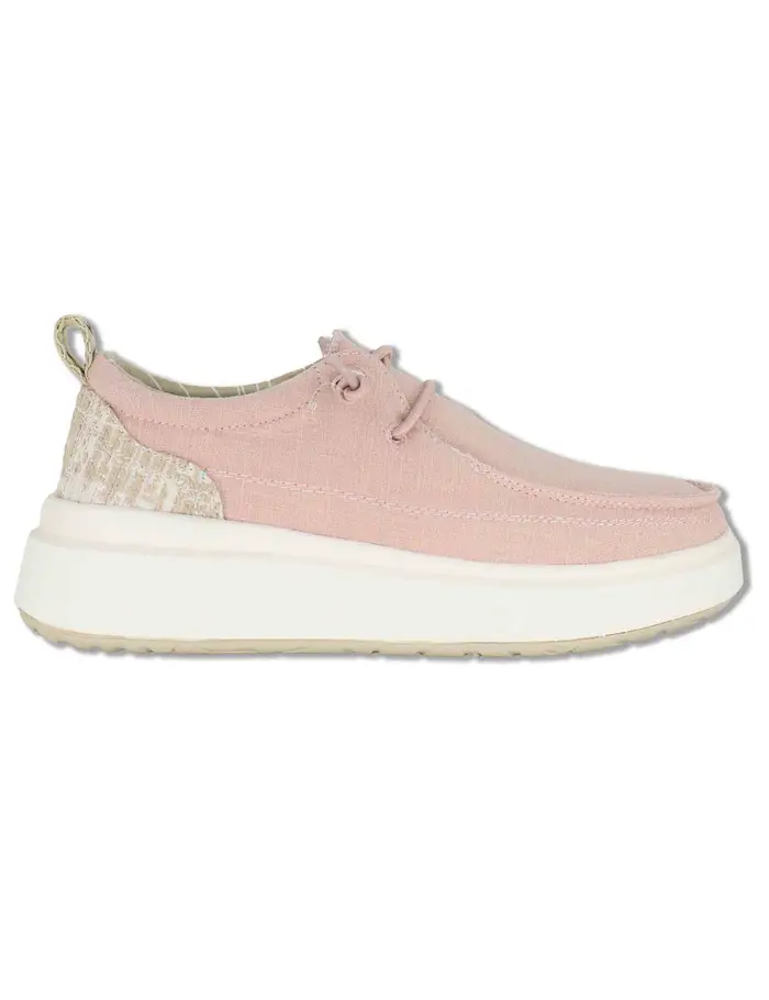 Jeep Sneakers Nature Wallabee in tessuto rosa con elastici Donna JL61530A 080