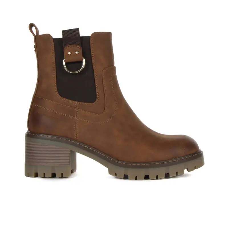 JEEP SPIRIT Chelsea marroni con tacco basso e fascia laterale elasticizzata