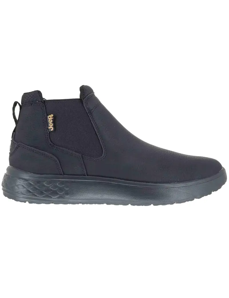 Jeep Stivaletti Kobi Chelsea in pelle nera Uomo JM52120A 062