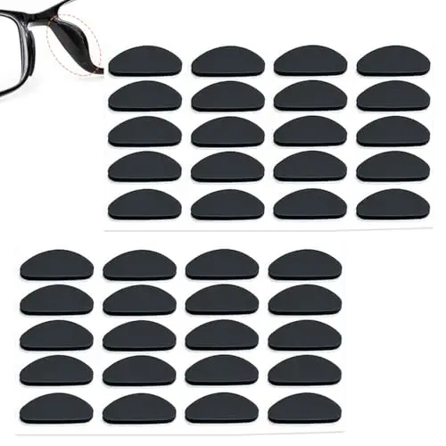 JEYORZY 20Paia Naselli per Occhiali Antiscivolo, Naselli per Occhiali Silicone, Nasello Antiscivolo Comodi, Naselli