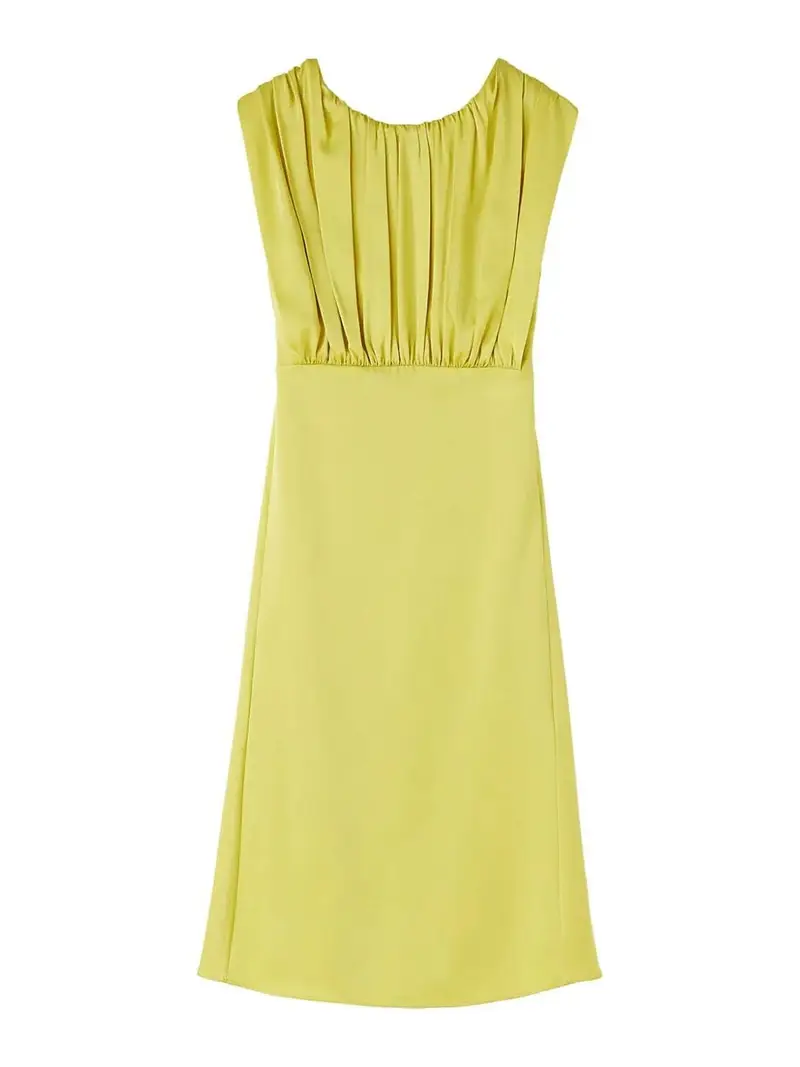 Jil Sander Abito plissettato Verde