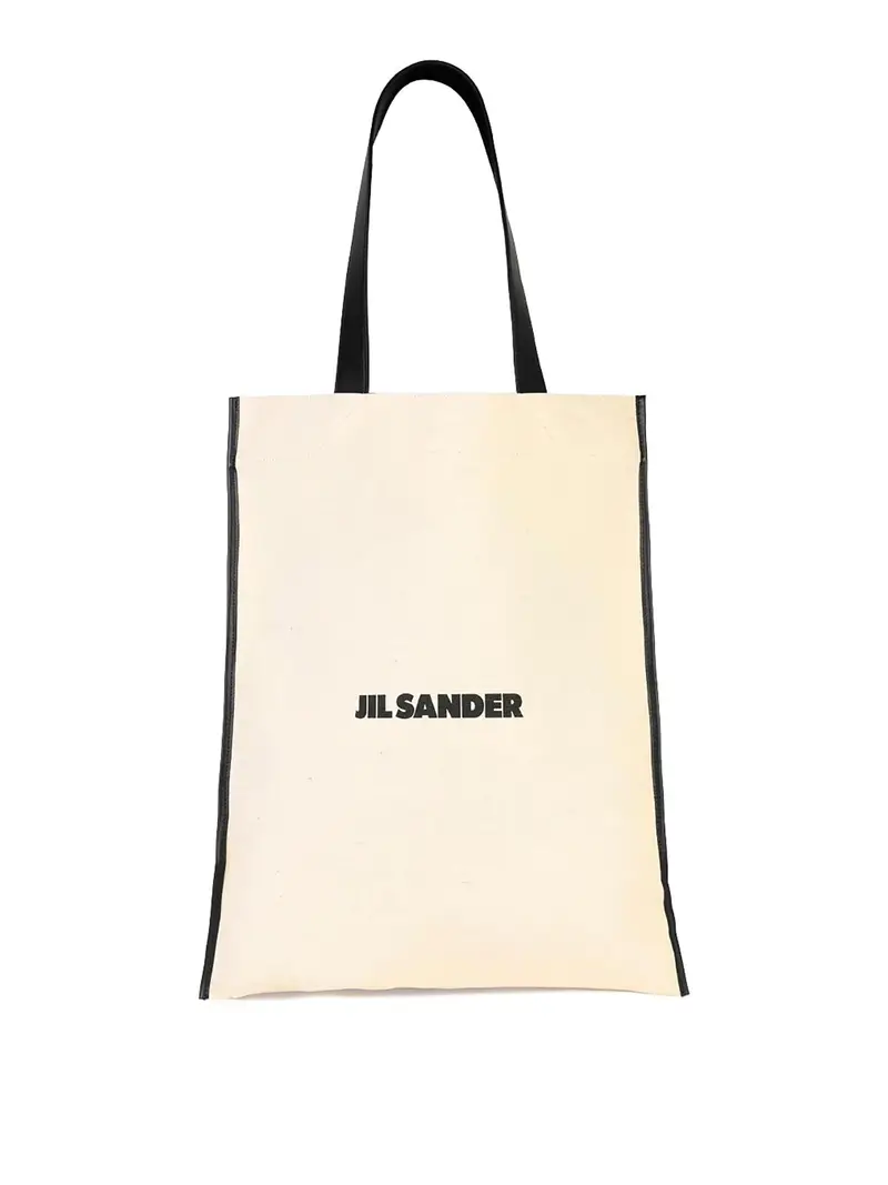 Jil Sander Borsa shopping in tela beige