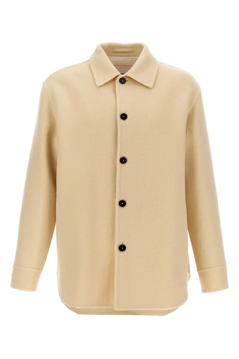 JIL SANDER Cappotto Lana Beige