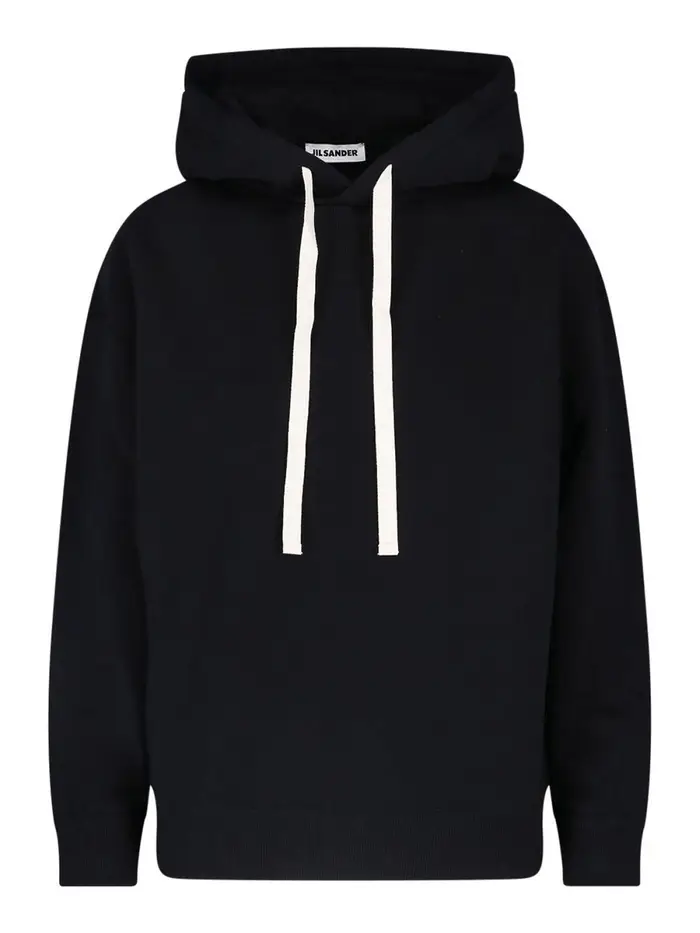 Jil Sander Felpa cappuccio Nero