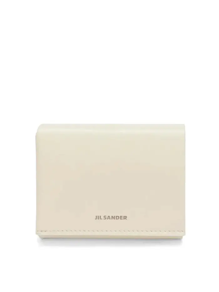 Jil Sander Portacarte ripiegato in pelle Beige