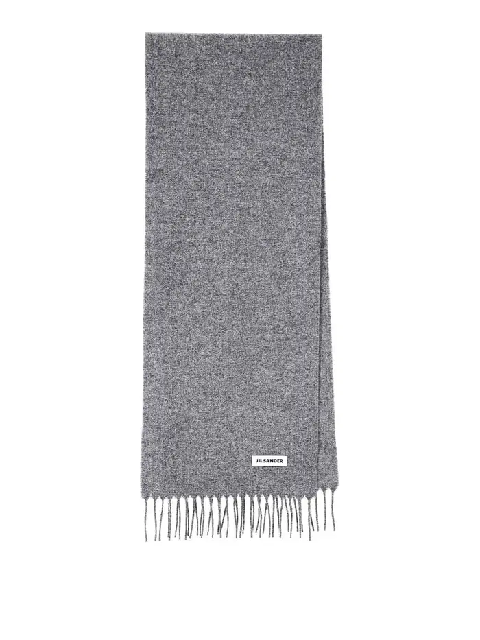 Jil Sander Sciarpa in lana vergine Grigio