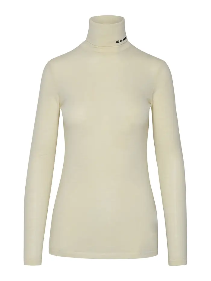 Jil Sander T-shirt in misto lana bianca Bianco