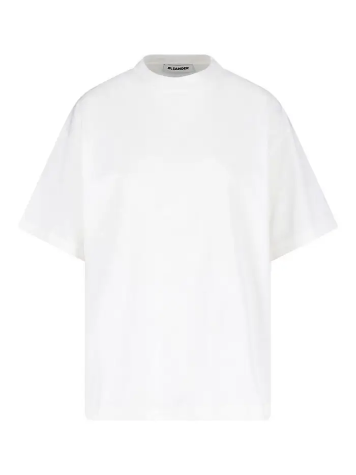 Jil Sander T-Shirt Logo Bianco