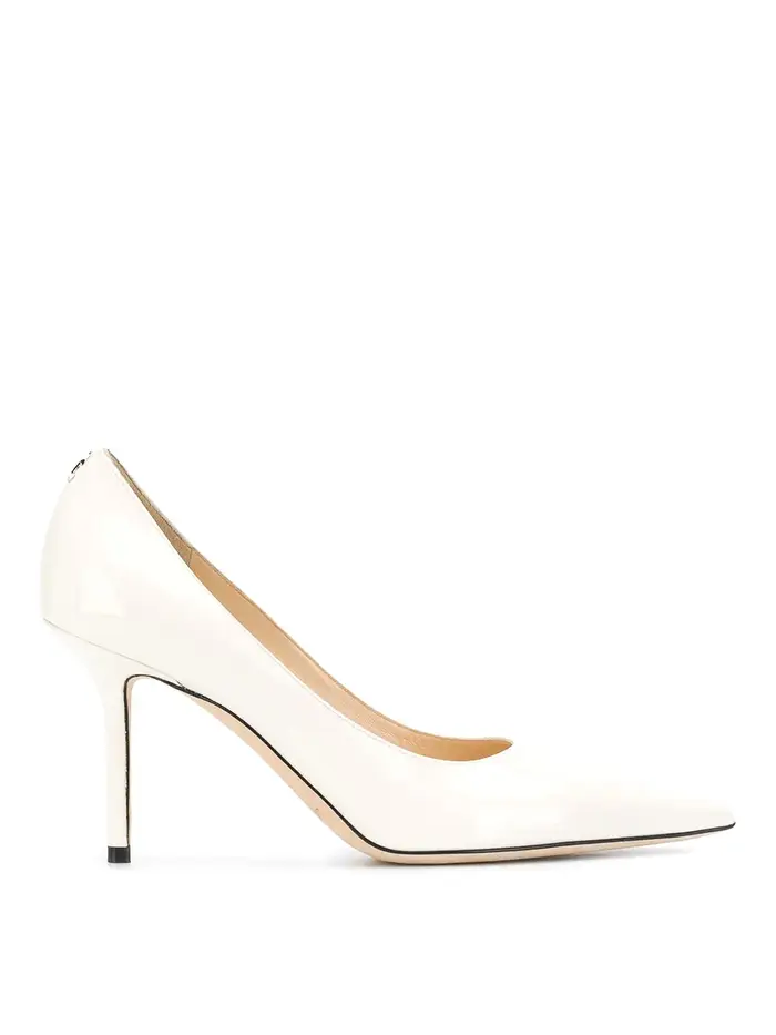 Jimmy Choo Décolleté Love in vernice da 85 mm Bianco