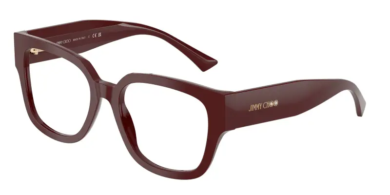 Jimmy Choo Donna JC3042B 5057 Montature da vista Acetato Rosso Trasparente Squadrata Normale