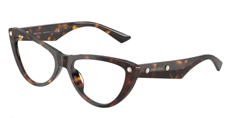 Jimmy Choo Donna JC3044HU 5002 Montature da vista Acetato Tartaruga Trasparente Cat Eye Normale