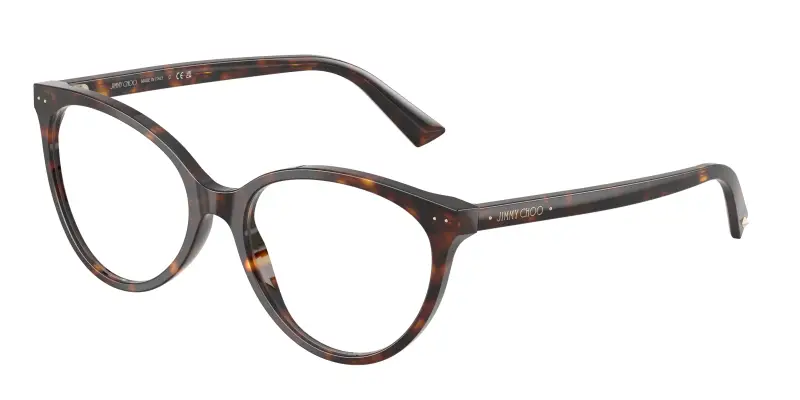 Jimmy Choo Donna JC3047 5002 Montature da vista Acetato Tartaruga Trasparente Pantos Normale