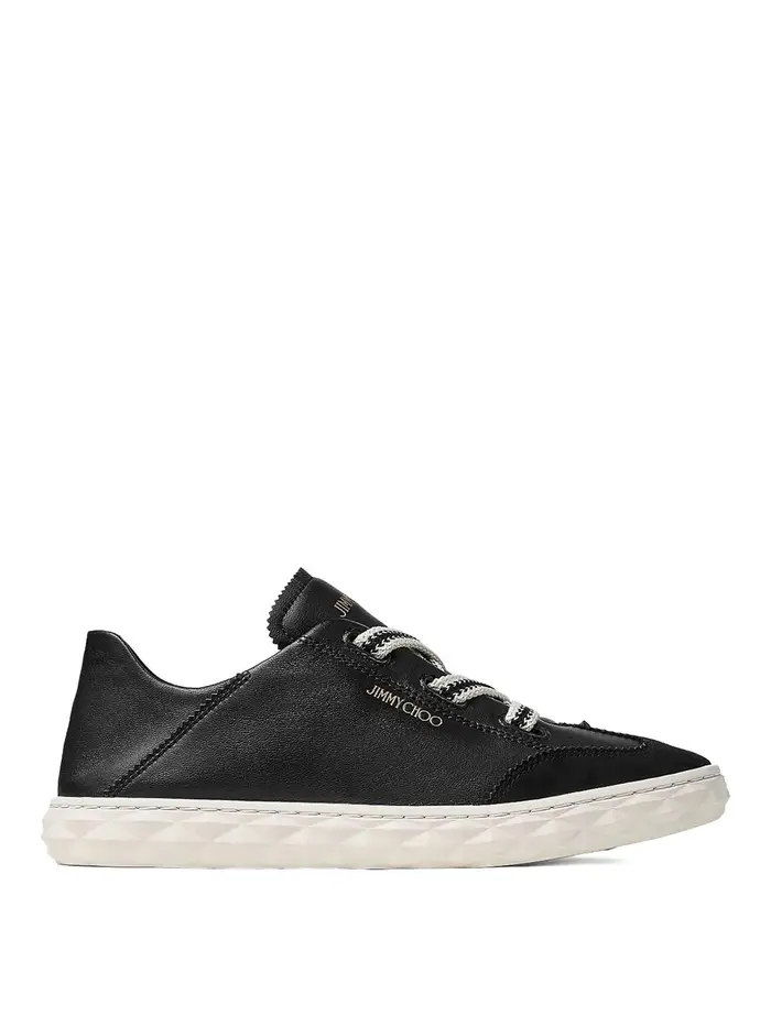 Jimmy Choo Sneakers in pelle leggera diamante Nero