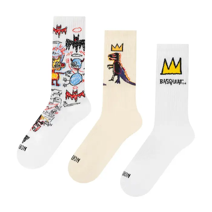 Calzini Jimmy Lion Athletic Basquiat (x3) Multicolore