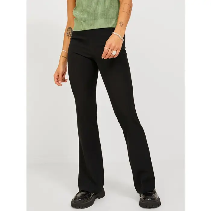 JJXX Pantaloni 12224631 JXMYNTE SLIM FLARED H-BLACK Nero