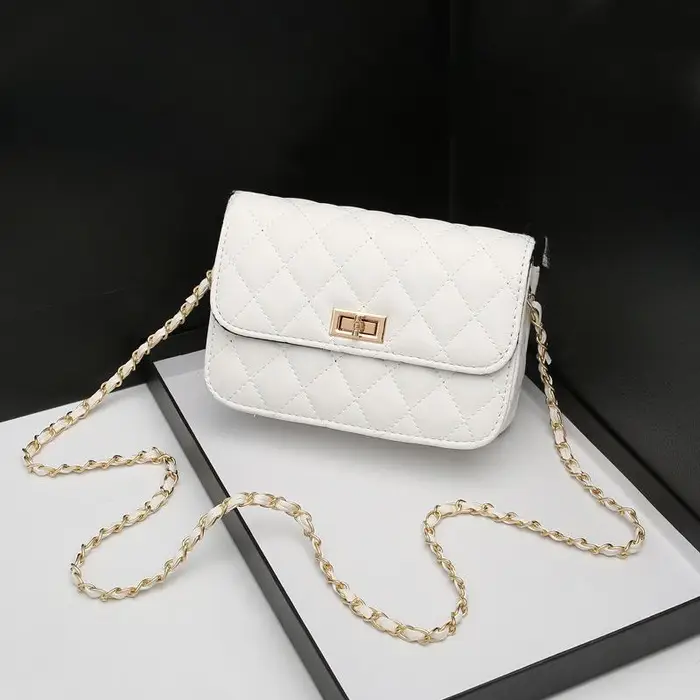 Borsa a catena di diamanti Ins alla moda e affascinante, piccola borsa quadrata, borsa da donna versatile e unica a spalla singola a tracolla