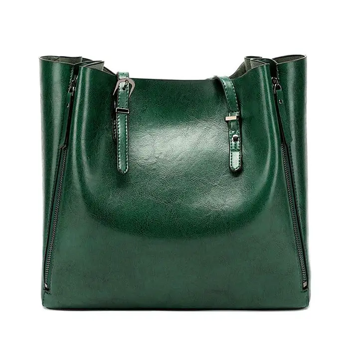 Borsa Tote Semplice da Donna Primaverile, Borsa Casual Monospalla a Tracolla da Donna, Borsa a Mano di Grande Capacità verde
