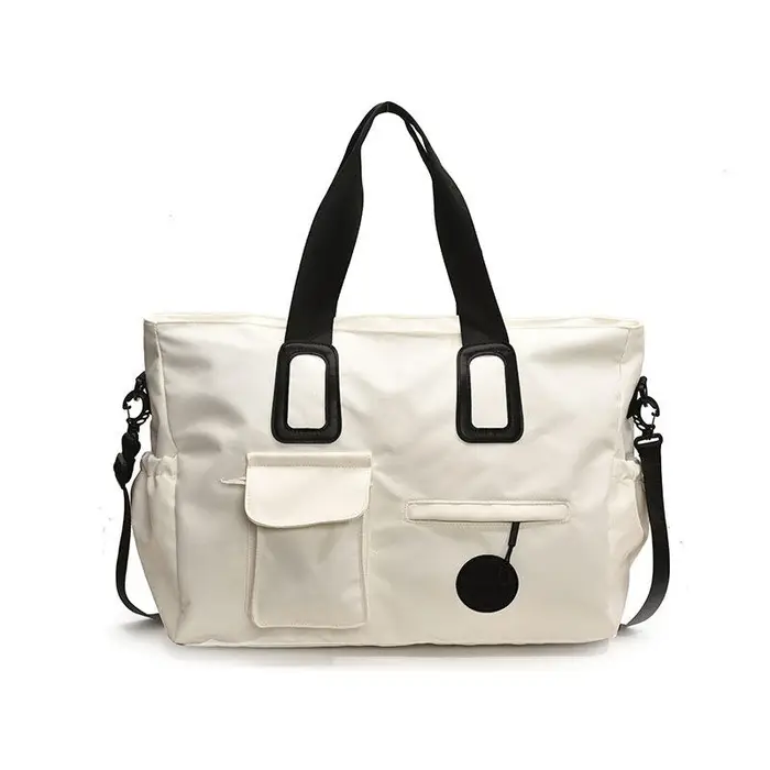 Borse da fitness casual e versatili per uomo e donna, borse da viaggio per forniture da picnic all aperto, borse da viaggio a mano per attività all aperto bianco