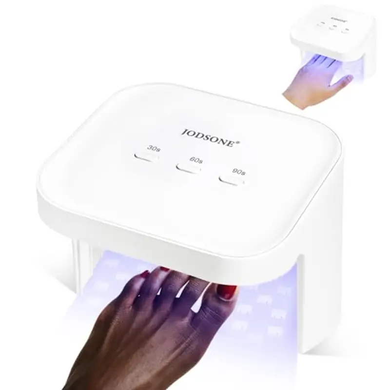JODSONE Lampada professionale per nail art UV LED, ampio spazio, sensore automatico, 3 modalità di temporizzazione per