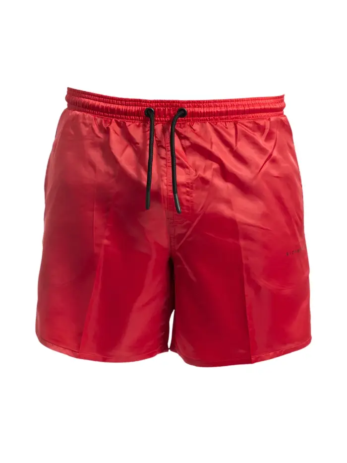 John Richmond costume da bagno boxer rosso con logo laterale