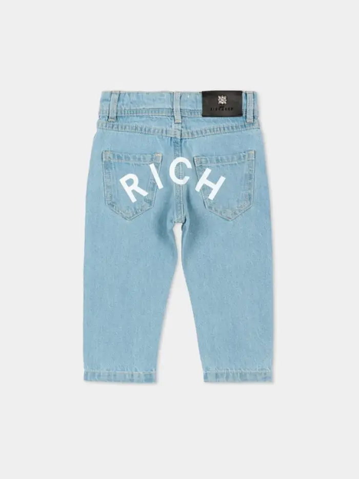 John Richmond jeans mulis infant chiaro con stampa logo