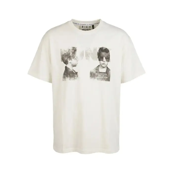 T-shirt John Richmond t-shirt bianca stampa punk Bianco